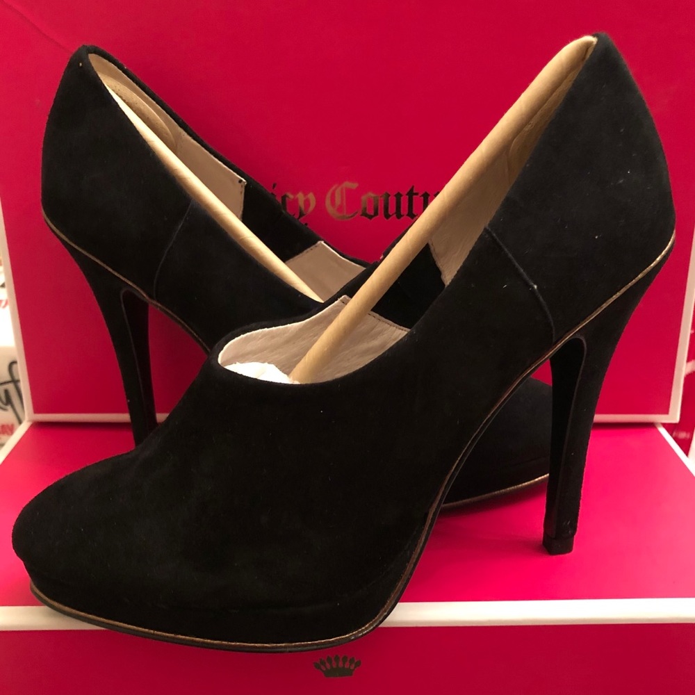 New Juicy Couture black suede ankle boots 6.5